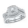 0.50 CTW Diamond Bridal Wedding Engagement Ring 10KT White Gold - REF-59F9N
