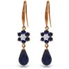 Genuine 7.61 ctw Sapphire & Diamond Earrings Jewelry 14KT Rose Gold - REF-49P8H