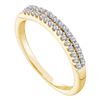 0.21 CTW Diamond 2-row Wedding Anniversary Bridal Ring 14k Yellow Gold - REF-26K9W