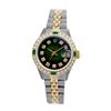 Rolex Pre-owned 26mm Womens Custom Green Vignette Two Tone - REF-530Y2W