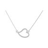 0.15 CTW Diamond Horizontal Heart Pendant 10KT White Gold - REF-14H9M
