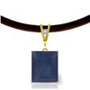 Genuine 7.01 ctw Sapphire & Diamond Necklace Jewelry 14KT Yellow Gold - REF-80Y6F