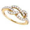 0.71 CTW Diamond Infinity Love Anniversary Ring 10KT Rose Gold - REF-52N4F