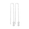 Image 1 : 0.14 CTW Diamond Infinity Threader Earrings 10KT White Gold - REF-22H4M