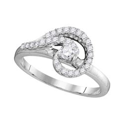 0.38 CTW Diamond Bridal Wedding Engagement Ring 10KT White Gold - REF-41W9K