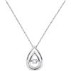 Image 1 : 0.16 CTW Diamond Solitaire Teardrop Pendant 10KT White Gold - REF-25Y4X