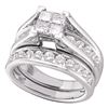3 CTW Princess Diamond Bridal Engagement Ring 14KT White Gold - REF-359Y9X