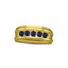 0.25 CTW Mens Black Color Diamond Ring 10KT Yellow Gold - REF-30F2N