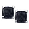 1.12 CTW Mens Black Color Diamond 3D Square Cube Earrings 10KT White Gold - REF-52N4F
