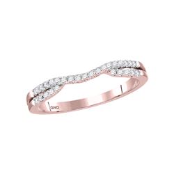 0.17 CTW Diamond Enhancer Wedding Ring 14KT Rose Gold - REF-26X9Y