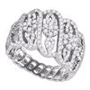 1.02 CTW Diamond Cluster Fashion Ring 10KT White Gold - REF-86F8N