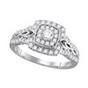 0.75 CTW Diamond Solitaire Bridal Engagement Ring 14KT White Gold - REF-71Y3X