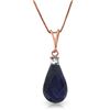Genuine 8.85 ctw Sapphire & Diamond Necklace Jewelry 14KT Rose Gold - REF-26M2T