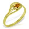 Genuine 0.30 CTW Citrine Ring Jewelry 14KT Yellow Gold - REF-30K5V