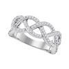 0.50 CTW Diamond Woven Ring 10KT Yellow Gold - REF-37N5F