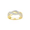 0.20 CTW Diamond Woven Fashion Ring 10KT Yellow Gold - REF-19X4Y