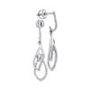 0.25 CTW Diamond Dangle Earrings 10KT White Gold - REF-25N4F