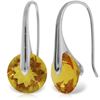 Genuine 11.50 ctw Citrine Earrings Jewelry 14KT White Gold - REF-74F6Z