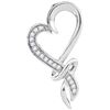 0.10 CTW Diamond Spiral Heart Outline Pendant 10KT White Gold - REF-12X8Y