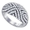 1.09 CTW Diamond Fashion Ring 10KT White Gold - REF-86Y8X