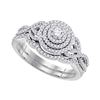 0.50 CTW Diamond Bridal Wedding Engagement Ring 10KT White Gold - REF-57W2K