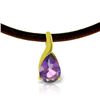Genuine 4.7 ctw Amethyst Necklace Jewelry 14KT Yellow Gold - REF-32V3W
