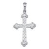 0.15 CTW Diamond Cross Pendant 10KT White Gold - REF-12N2F