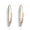 Genuine 0.30 ctw Diamond Anniversary Earrings Jewelry 14KT Yellow Gold - REF-48F9Z