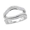 0.76 CTW Diamond Wrap Ring 14KT White Gold - REF-89Y9X