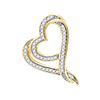 0.12 CTW Diamond Heart Love Pendant 10KT Yellow Gold - REF-13M4H