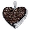 0.85 CTW Cognac-brown Color Diamond Heart Love Pendant 10KT White Gold - REF-22F4N