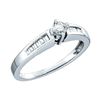 0.25 CTW Diamond Solitaire Bridal Engagement Ring 10KT White Gold - REF-30K2W