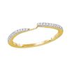 0.12 CTW Diamond 2-stone Wedding Ring 14KT Yellow Gold - REF-19K4W