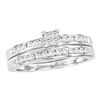 0.50 CTW Princess Diamond Bridal Engagement Ring 14KT White Gold - REF-71W9K