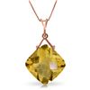 Image 1 : Genuine 8.75 ctw Citrine Necklace Jewelry 14KT Rose Gold - REF-27W2Y