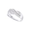 0.45 CTW Diamond Crossover Ring 14KT White Gold - REF-47N9F