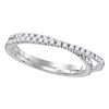 Image 1 : 0.25 CTW Diamond Double Row Crossover Ring 10KT White Gold - REF-19W4K