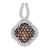 0.47 CTW Brown Color Diamond Pendant 10KT Yellow Gold - REF-25H4M