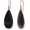 Genuine 42 ctw Sapphire Earrings Jewelry 14KT Rose Gold - REF-110K7V