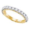 1 CTW Diamond Wedding Ring 10KT Yellow Gold - REF-59F9N