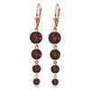 Genuine 7.8 ctw Garnet Earrings Jewelry 14KT Rose Gold - REF-46Z3N