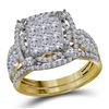 2.04 CTW Princess Diamond Bridal Engagement Ring 14KT Yellow Gold - REF-179H9M
