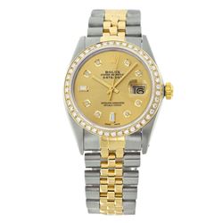 Rolex Pre-owned 36mm Mens Champagne Two Tone - REF-610H2N