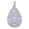 Image 1 : 0.94 CTW Diamond Teardrop Pendant 10KT White Gold - REF-67Y4X