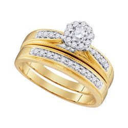 0.40 CTW Diamond Bridal Wedding Engagement Ring 10KT Yellow Gold - REF-48W7K