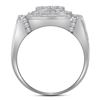 Image 2 : 2.7 CTW Mens Diamond Square Cluster Ring 10KT White Gold - REF-179Y9X