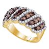 Image 1 : 1.5 CTW Cognac-brown Color Diamond Ring 10KT Yellow Gold - REF-104X9Y