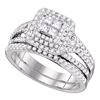 1 CTW Princess Diamond Bridal Engagement Ring 14KT White Gold - REF-127M4H