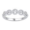 Image 1 : 0.25 CTW Diamond Linked Ring 10KT White Gold - REF-19W4K