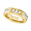 1 CTW Mens Diamond Wedding Anniversary Ring 10KT Yellow Gold - REF-127H4M